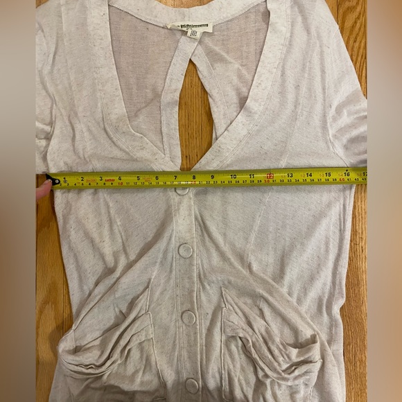 PILCRO and the LETTERPRESS Anthropologie Linen Cardigan Openback Size S - Picture 5 of 9